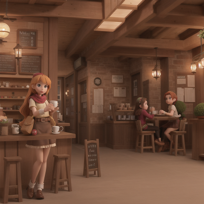 Image For Post Anime, detective, coffee shop, village, fairy, mummies, HD, 4K, AI Generated Art