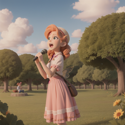 Image For Post Anime, park, singing, farmer, fairy, storm, HD, 4K, AI Generated Art
