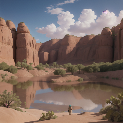 Image For Post Anime, desert oasis, flood, space station, avalanche, invisibility cloak, HD, 4K, AI Generated Art