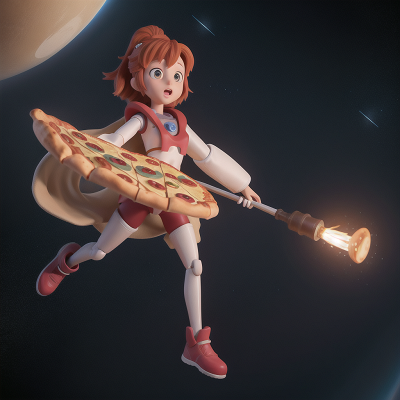 Image For Post Anime, exploring, artificial intelligence, space, magic wand, pizza, HD, 4K, AI Generated Art