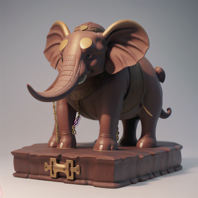 Image For Post Anime, spell book, statue, fog, elephant, car, HD, 4K, AI Generated Art