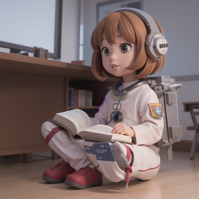 Image For Post Anime, astronaut, book, scientist, school, dog, HD, 4K, AI Generated Art