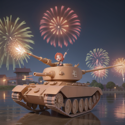 Image For Post Anime, king, fireworks, park, tank, knights, HD, 4K, AI Generated Art