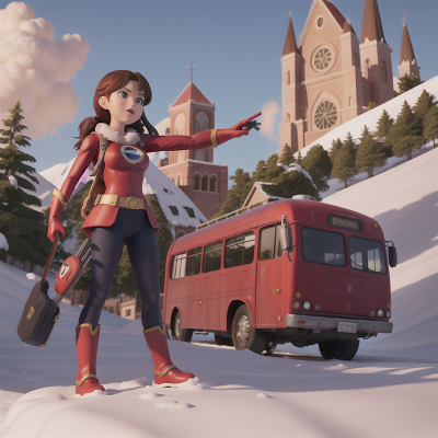 Image For Post Anime, superhero, violin, bus, avalanche, cathedral, HD, 4K, AI Generated Art
