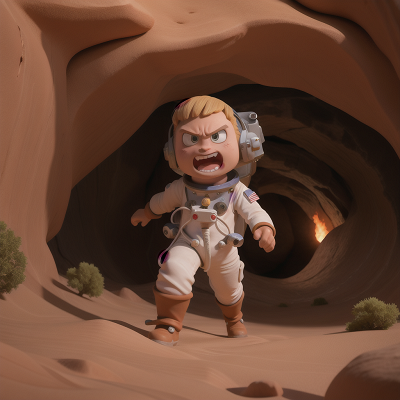 Image For Post Anime, anger, desert, astronaut, cave, ogre, HD, 4K, AI Generated Art