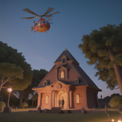 Image For Post Anime, haunted mansion, circus, pyramid, helicopter, motorcycle, HD, 4K, AI Generated Art