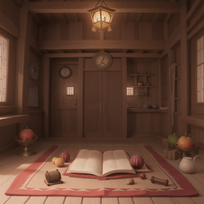 Image For Post Anime, fruit market, betrayal, spell book, temple, flying carpet, HD, 4K, AI Generated Art