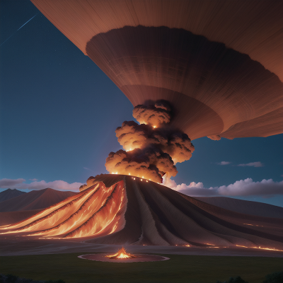 Image For Post Anime, tornado, celebrating, princess, volcano, mountains, HD, 4K, AI Generated Art
