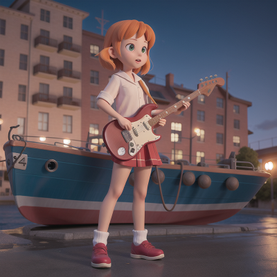 Image For Post Anime, book, teacher, electric guitar, alien, boat, HD, 4K, AI Generated Art