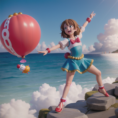 Image For Post Anime, dancing, ocean, failure, balloon, fighting, HD, 4K, AI Generated Art