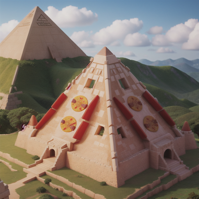 Image For Post Anime, pyramid, tribal warriors, drought, pizza, castle, HD, 4K, AI Generated Art