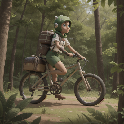 Image For Post Anime, turtle, forest, bicycle, space station, tribal warriors, HD, 4K, AI Generated Art