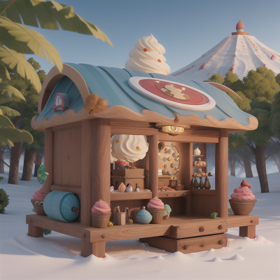 Image For Post Anime, ice cream parlor, tsunami, enchanted forest, treasure chest, force field, HD, 4K, AI Generated Art