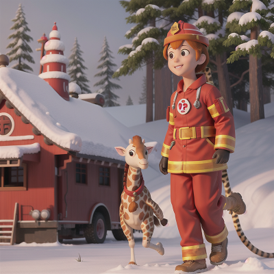 Image For Post Anime, temple, firefighter, rocket, giraffe, snow, HD, 4K, AI Generated Art
