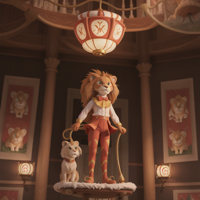 Image For Post Anime, fish, circus, lion, lamp, tower, HD, 4K, AI Generated Art