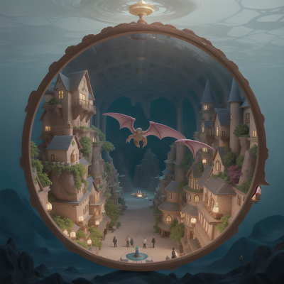 Image For Post Anime, underwater city, witch's cauldron, enchanted mirror, pterodactyl, fruit market, HD, 4K, AI Generated Art
