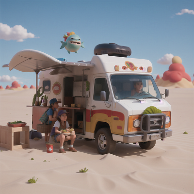 Image For Post Anime, taco truck, whale, wizard, desert, ogre, HD, 4K, AI Generated Art