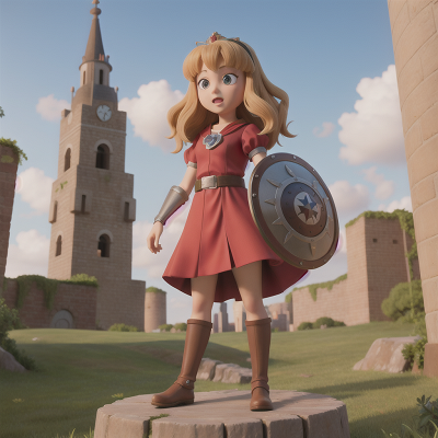 Image For Post Anime, tower, doctor, hero, shield, princess, HD, 4K, AI Generated Art