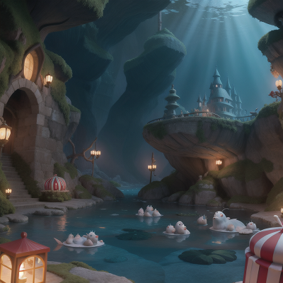 Image For Post Anime, underwater city, romance, yeti, enchanted forest, circus, HD, 4K, AI Generated Art