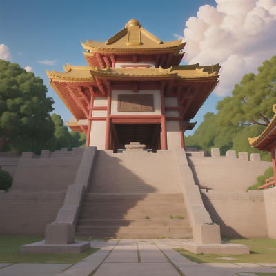 Image For Post Anime, earthquake, celebrating, wind, temple, park, HD, 4K, AI Generated Art