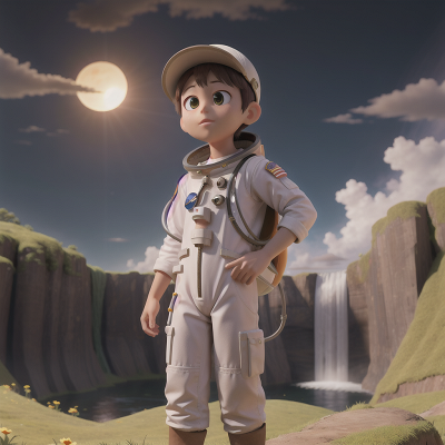 Image For Post Anime, solar eclipse, farmer, hero, waterfall, astronaut, HD, 4K, AI Generated Art