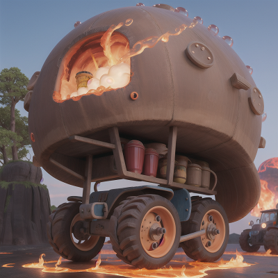 Image For Post Anime, island, lava, tractor, bubble tea, bicycle, HD, 4K, AI Generated Art