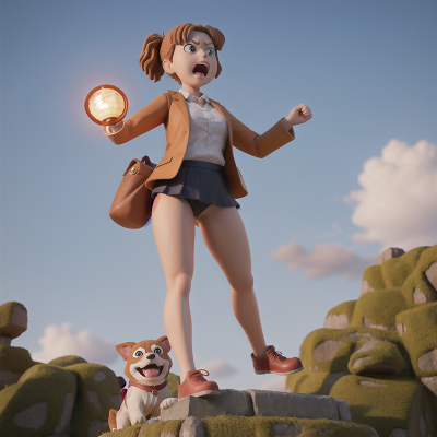 Image For Post Anime, teacher, anger, dog, statue, exploring, HD, 4K, AI Generated Art