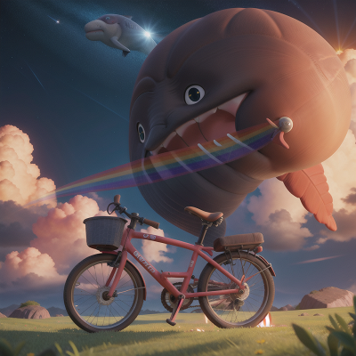 Image For Post Anime, rainbow, whale, solar eclipse, bicycle, meteor shower, HD, 4K, AI Generated Art