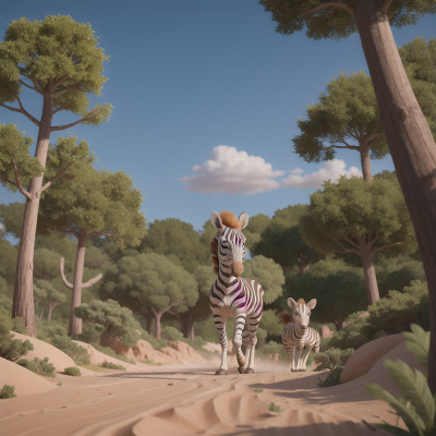 Image For Post Anime, betrayal, zebra, desert, forest, fairy, HD, 4K, AI Generated Art