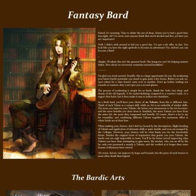 Image For Post Fantasy Bard CYOA from /tg/