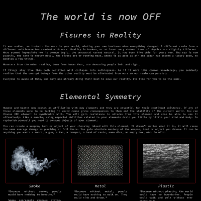 Image For Post The world is now OFF ~ OFF CYOA by u/-Sorpresa-