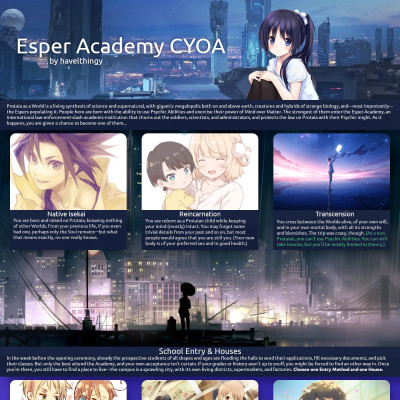 Image For Post Esper Academy cyoa by havelthingy