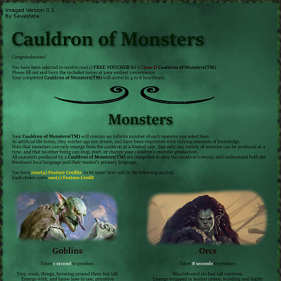 Image For Post Cauldron of Monsters 0.1