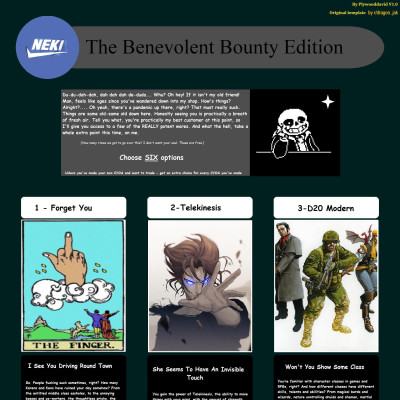 Image For Post The Benevolent Bounty Edition CYOA by PlywoodDavid