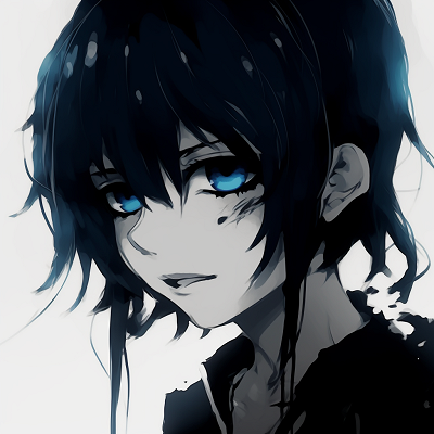 Image For Post | Shadowy emo anime profile showcasing intricate linework and intense, brooding eyes. colored emo anime pfp - [emo anime pfp Collection](https://hero.page/pfp/emo-anime-pfp-collection)