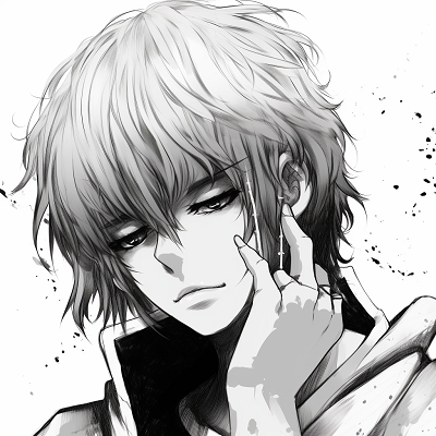 Image For Post | An intense portrait of Gintoki in black and white, focus on his stern expression. fascinating  anime profile picture in black and white - [Anime Profile Picture Black and White](https://hero.page/pfp/anime-profile-picture-black-and-white)