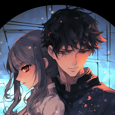 Image For Post | Two sleuthing characters, crisp linework and subtle hatching. mystery-themed couple anime pfp - [Couple Anime PFP Themes](https://hero.page/pfp/couple-anime-pfp-themes)