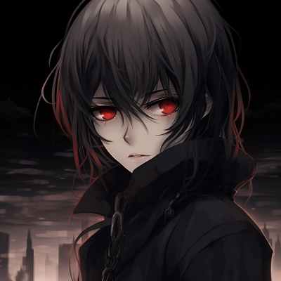 Image For Post Anime Boy in Monochrome Gothic Outfit - ultimate gothic anime boy pfp