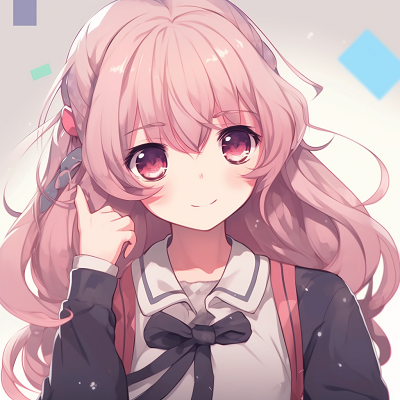 Image For Post | A cute anime girl in a school uniform and pink hair, soft colors and light shading. cute anime pfp girl stylesHD, free download - [Anime PFP Girl](https://hero.page/pfp/anime-pfp-girl)