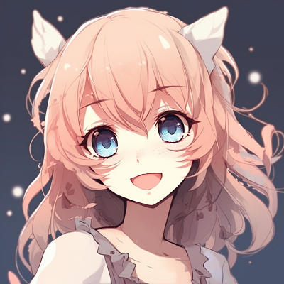 Image For Post | An anime girl showing pure joy, exuding warm colors and a simplistic background. adorable anime pfp illustrations - [cute pfp anime](https://hero.page/pfp/cute-pfp-anime)