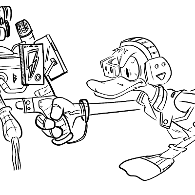 Image For Post | 4chan request: Donald Duck in System Shock wielding an over-accessorized gun