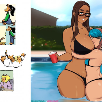 Image For Post | Requesting Lin getting really friendly with Rhonda at one of her Mom’s pool parties, like in the image on the right.