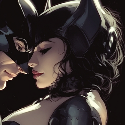Image For Post | Batman and Catwoman in prowling pose, showcasing strong and intense colors depicting the night. matching pfp ideas for batman and catwoman fans pfp for discord. - [batman and catwoman matching pfp, aesthetic matching pfp ideas](https://hero.page/pfp/batman-and-catwoman-matching-pfp-aesthetic-matching-pfp-ideas)