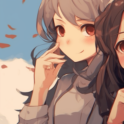 Image For Post | Two characters, serenity of nature in the background, muted colors. timeless best friends matching pfp pfp for discord. - [best friends matching pfp, aesthetic matching pfp ideas](https://hero.page/pfp/best-friends-matching-pfp-aesthetic-matching-pfp-ideas)