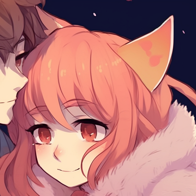 Image For Post | Two characters embracing tightly, their faces radiating happiness, warm colors underscoring the mood. cuddly matching pfp for bf and gf pfp for discord. - [matching pfp for bf and gf, aesthetic matching pfp ideas](https://hero.page/pfp/matching-pfp-for-bf-and-gf-aesthetic-matching-pfp-ideas)