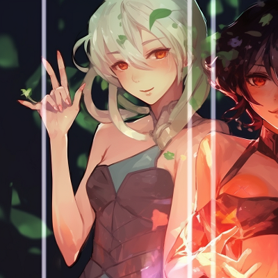 Image For Post | Four characters in sheer outfits, mystical vibe with luminous colors. unique matching pfp for 4 friends pfp for discord. - [matching pfp for 4 friends, aesthetic matching pfp ideas](https://hero.page/pfp/matching-pfp-for-4-friends-aesthetic-matching-pfp-ideas)