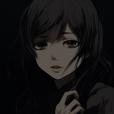 Image For Post | Anime avatar of an enigmatic woman, heavy shadows and high-contrast linework highlighting her beauty. anime pfp dark aesthetic for females pfp for discord. - [anime pfp dark aesthetic Collection](https://hero.page/pfp/anime-pfp-dark-aesthetic-collection)