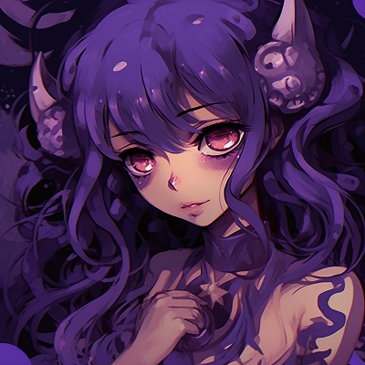 Image For Post | Kuroma Ankokuboshi with a reflective look in her eyes, with a purple glow highlighting the character against a darker background animated purple characters pfp pfp for discord. - [Purple Pfp Anime Collection](https://hero.page/pfp/purple-pfp-anime-collection)