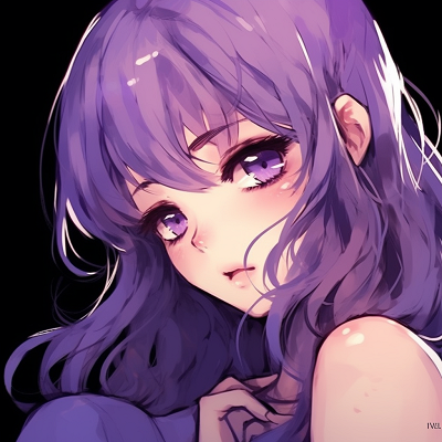 Image For Post | A dreamy depiction of an anime girl enveloped in shades of lavender, with strong emphasis on the in-depth eye detailing. charming purple anime pfp pfp for discord. - [Purple Pfp Anime Collection](https://hero.page/pfp/purple-pfp-anime-collection)