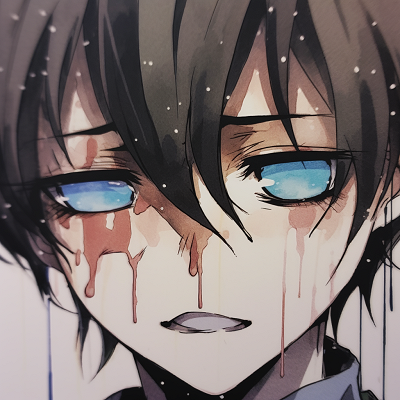 Image For Post | Emotional scene of a male anime character in tears, intense line work and soft color prompts. crying male anime pfp pfp for discord. - [Crying Anime PFP](https://hero.page/pfp/crying-anime-pfp)